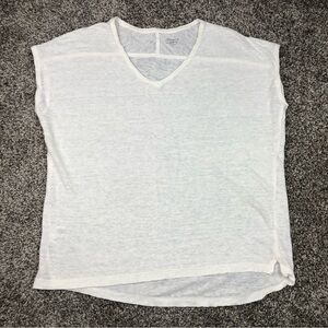 Ann Taylor LOFT Women’s White 100% Linen Tee Size XS